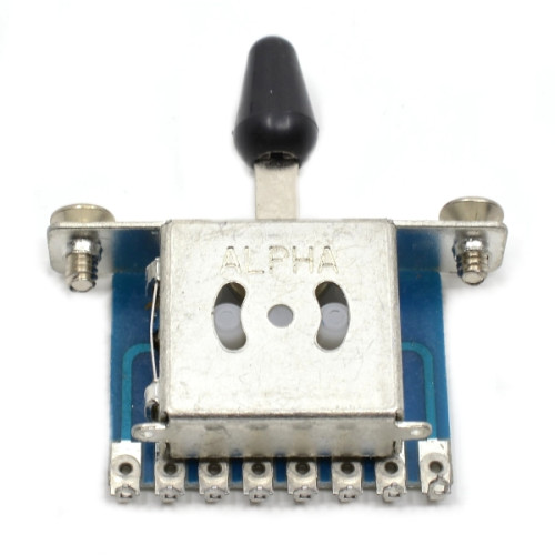 Partsland 3-polový páčkový prepínač Alpha na elektrickú gitaru, Čierny gombík