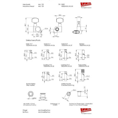 Schaller M6 135 Uzamykacia Ladiaca Mechanika Pre Gitaru Pravá Strana Zlatá Old Type