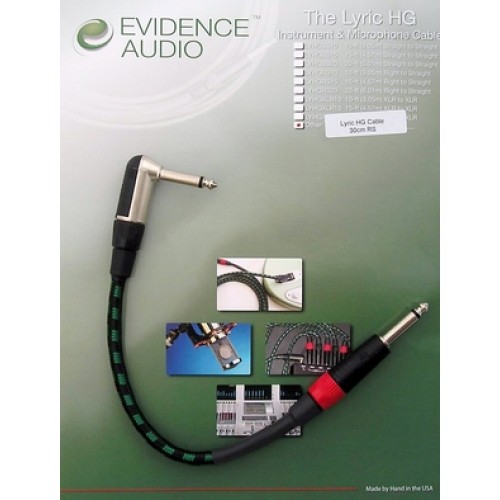 Evidence Audio Lyric HG Audio LI Cable for Electric Guitar / Bass 0,3m