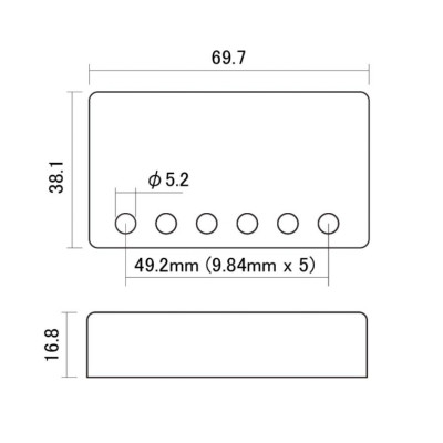 Hosco PUC-98G Kryt na Humbucker Snímač, Zlatý