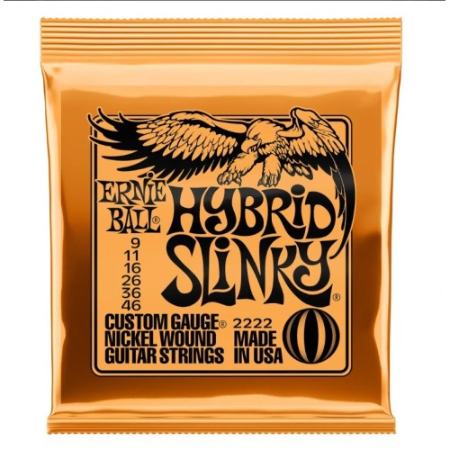 Ernie Ball 2222 Hybrid Slinky Struny pre Elektrickú Gitaru .009-046