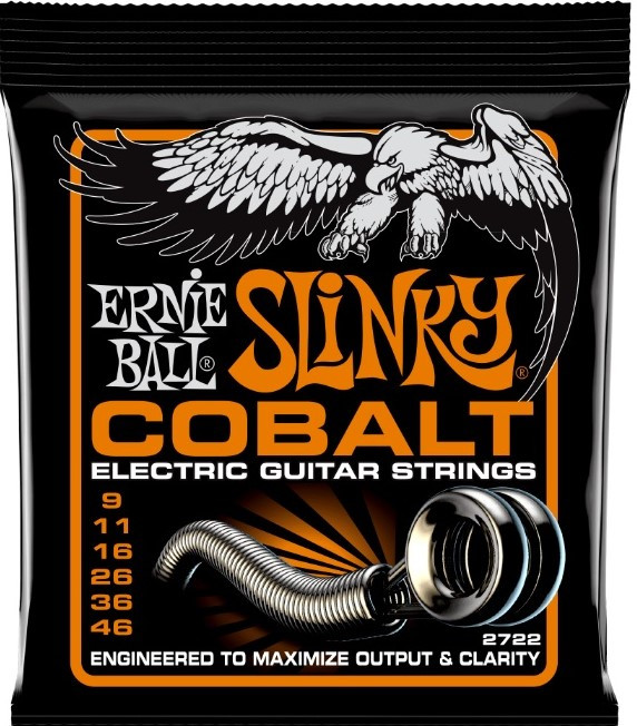 Ernie Ball 2722 Cobalt Slinky Electric Guitar Strings .009-046