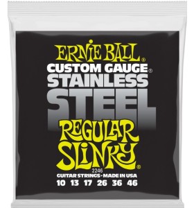 Ernie Ball Stainless Steel Regular Slinky Electric Guitar Strings .010-.046