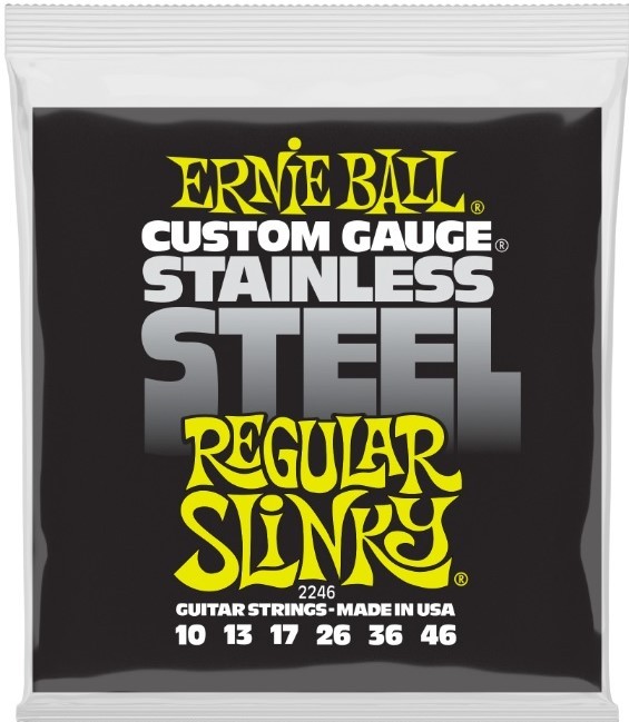 Ernie Ball Stainless Steel Regular Slinky Struny pre Elektrickú Gitaru .010-.046