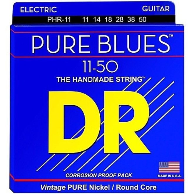 DR Strings Pure Blues PHR 11 Heavy Electric Guitar String 11-50