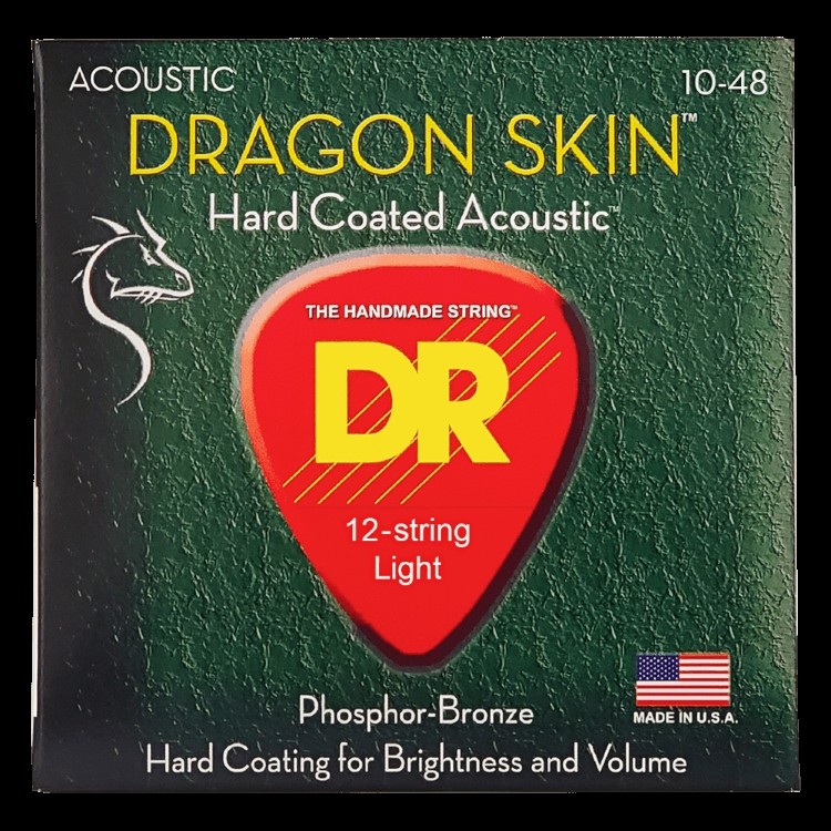DR Strings Dragon Skin DSA-10 Extra Light  Acoustic Guitar Strings 10-48 Bulk