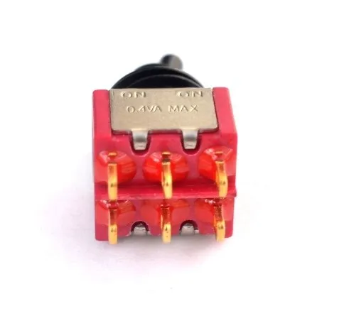 Taiway DP-1 MINI prepínač ON/ON 6-pin – Čierny
