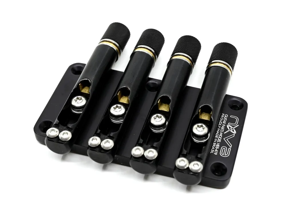 Nova GuitarParts NBN4 Kobylka pre 4-strunovú Headless Basgitaru Čierna Nova GuitarParts NBN4 Kobylka pre 4-strunovú Headless Basgitaru Čierna