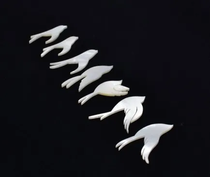 Perleťové inlay polohové značiek „Vtáky“ – Sada