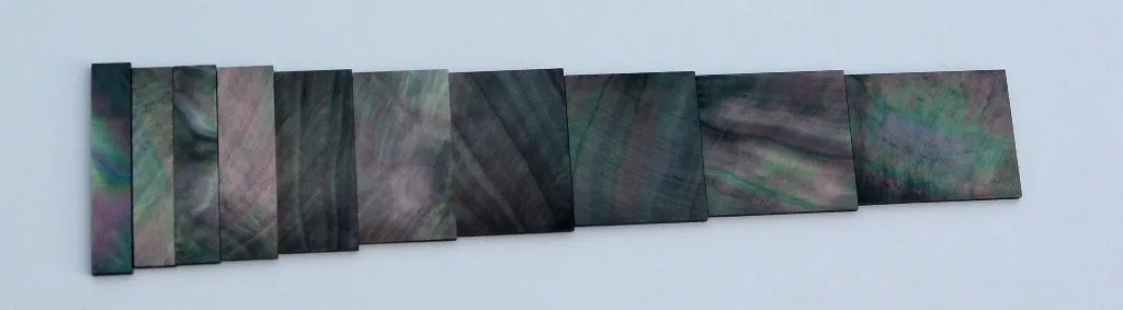  Čierno-šedé perleťové Inlay značky – Sada 