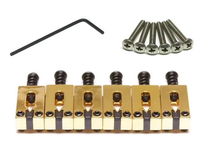 GraphTech PG-8000-0G – String Saver Classics sedlá pre Strat & Tele, Zlatá