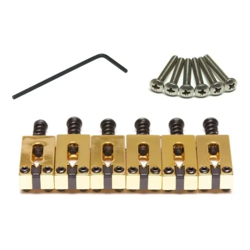 GraphTech PG-8000-0G – String Saver Classics sedlá pre Strat & Tele, Zlatá