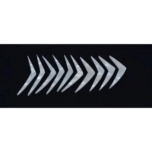 Biela umelá perleť Inlay polohové značky – Sada (V-tvar)