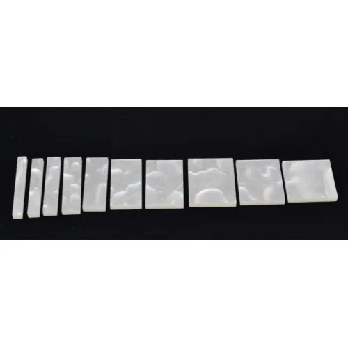 Biela umelá perleť Inlay polohové značky – Sada