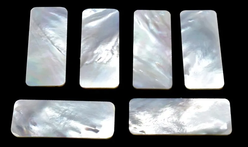 White Mother of Pearl Inlay Blank – Perleťový blok 50 x 20 x 1,5 mm