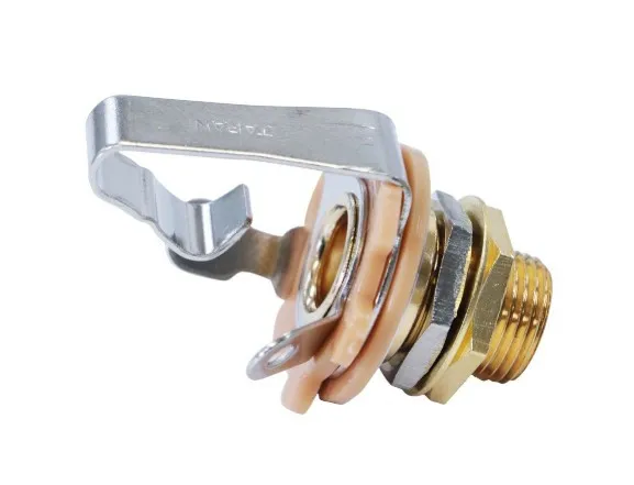 Hosco OJ65G Otvorený Jack Konektor s pre Gitaru, Zlatý