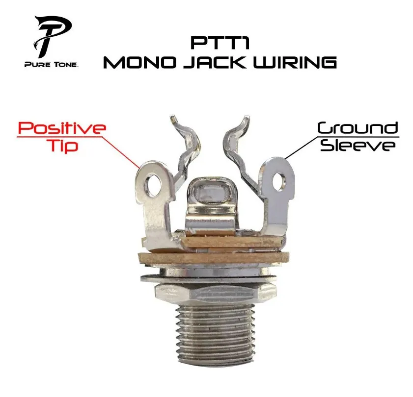 Pure Tone PTT1G Jack pre Gitaru Mono 1/4″ Zlatá