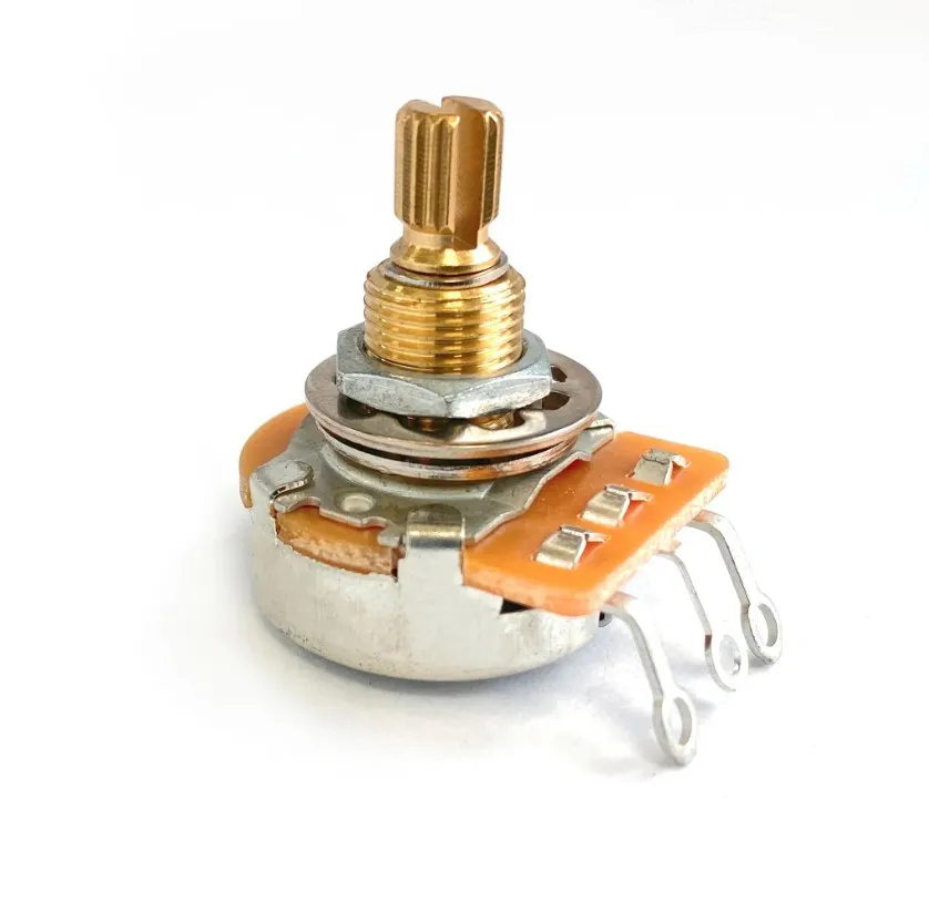 AxLabs 250k Audio Potenciometer, vrúbkovaná Os