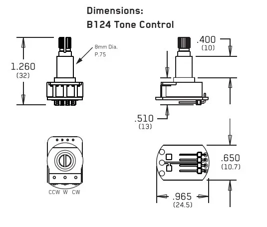 EMG Potenciometer 25k Volume Control 