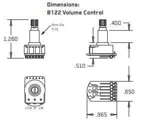 EMG Potenciometer 25k Volume Control EMG Potenciometer 25k Volume Control