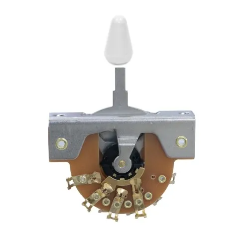 Hosco DM-50G 5-pólový Prepínač pre Stratocaster, Gombík Biely