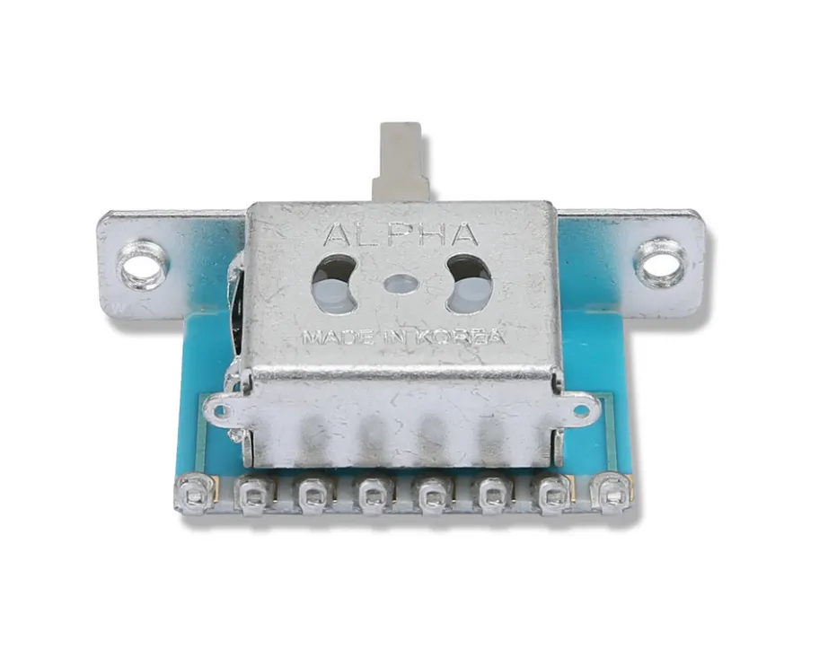 Partsland 5-polový páčkový prepínač Alphana elektrickú gitaru, Biely gombík Partsland 5-polový páčkový prepínač Alphana elektrickú gitaru, Biely gombík