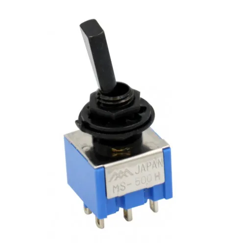 Hosco DP3T ON-OFF-ONB Mini Páčkový Prepínač, Čierny