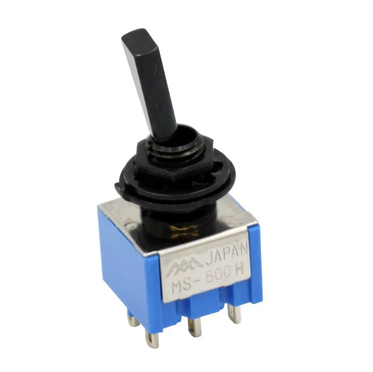 Hosco DP3T ON-OFF-ONB Mini Páčkový Prepínač, Čierny