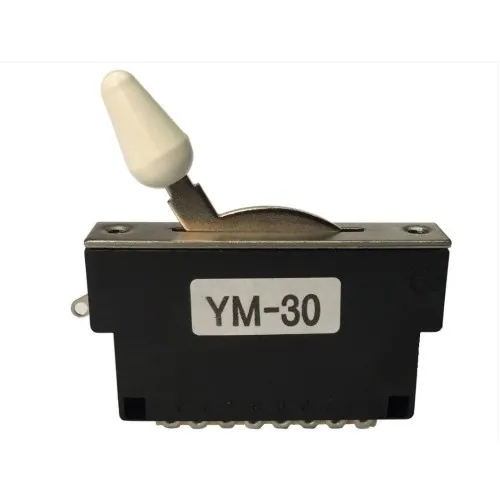 Hosco YM-30  3-pólový Prepínač pre Gitaru Telecaster, Gombik Biely