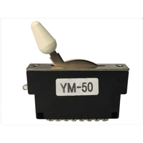 Hosco YM-50 5-pólový Prepínač pre Telecaster, Gombik Biely