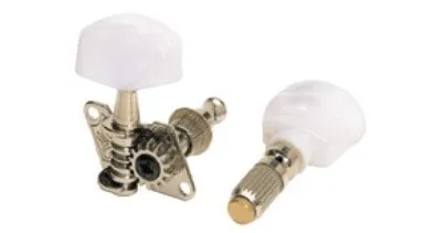 Ladiace mechaniky pre 5-strunové banjo, sada 4+1, Chróm