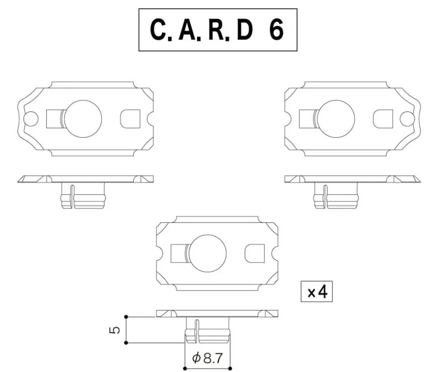 Gotoh C-A-R-D 6L Špeciálna Karbónová Podložka pre Mechaniky Serie SD 91 Karbon Gotoh C-A-R-D 6L Špeciálna Karbónová Podložka pre Mechaniky Serie SD 91 Karbon