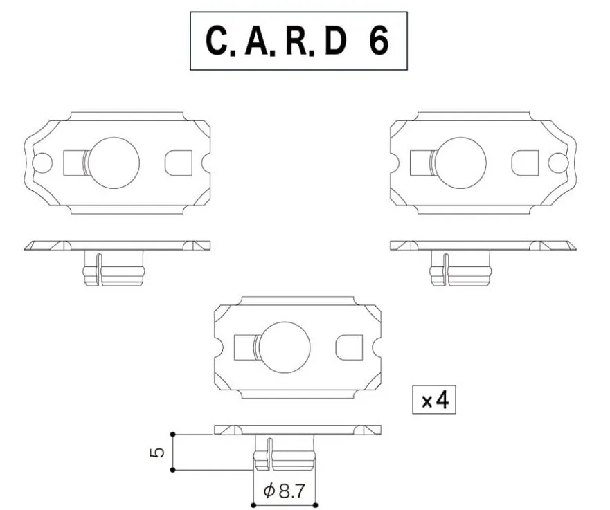 Gotoh C-A-R-D 6L Špeciálna Karbónová Podložka pre Mechaniky Serie SD 91 Karbon