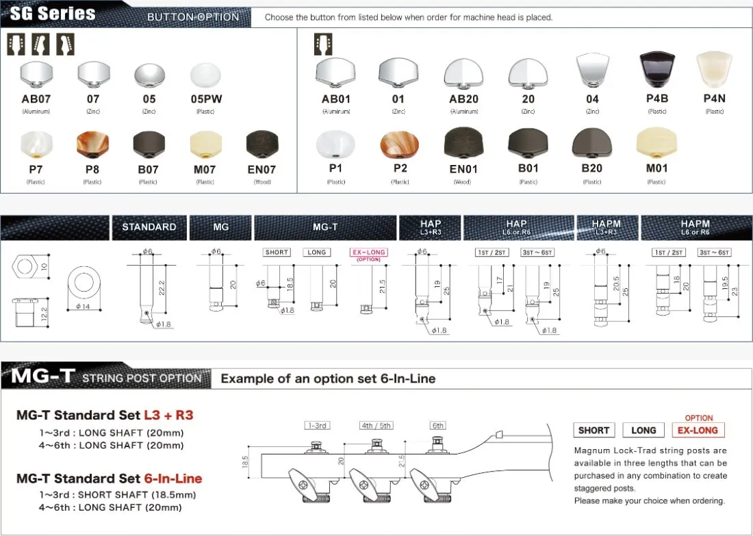 Gotoh SG381-07 Ladiaca Mechanika pre Gitaru Pravá Strana Čierna