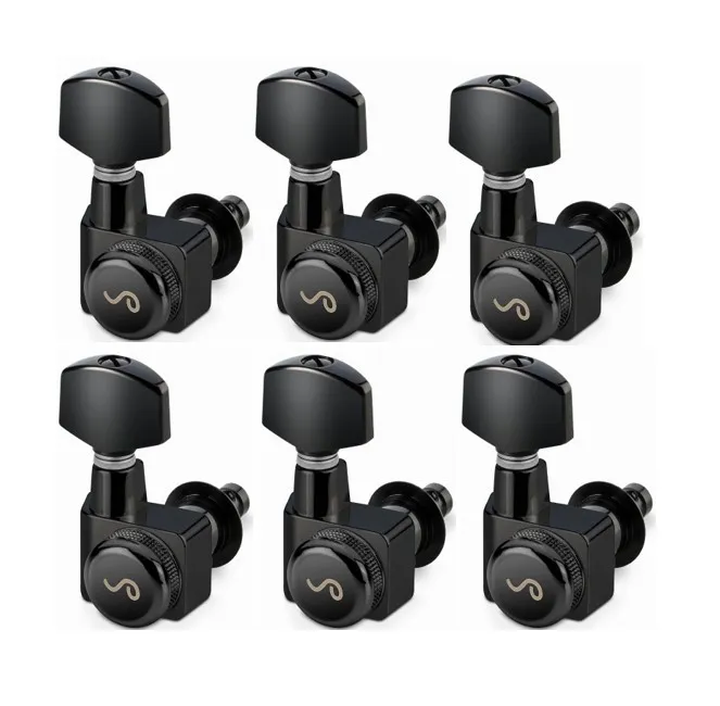 Schaller Original F-Series Sada 6L Uzamykacích Mechaník Pre Elektrickú Gitaru Fender Čierna