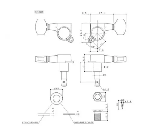 Gotoh SG381-07 HAP Ladiaca Mechanika pre Gitaru Pravá Strana Zlatá Gotoh SG381-07 HAP Ladiaca Mechanika pre Gitaru Pravá Strana Zlatá