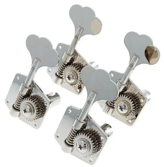 Gotoh GB640 – Ultraľahké basgitarové mechaniky 4L (Res-O-Lite), Nikel