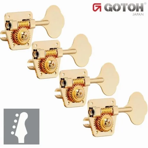 Gotoh GB2 – Ladiace mechaniky pre 4-strunovú basgitaru JB-PB (4L), Zlaté