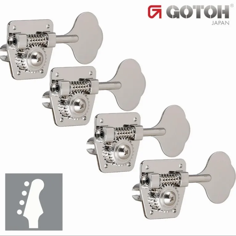 Gotoh GB2 – Ladiace mechaniky pre 4-strunovú basgitaru JB-PB (4L), Nikel
