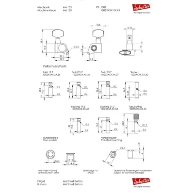 Schaller M6 135 Uzamykacia Ladiaca Mechanika Pre Gitaru Pravá Strana Zlatá Old Type