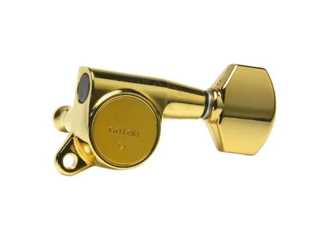 Gotoh SG381-07 MG Uzamykacia Ladiaca Mechanika pre Gitaru Ľavá Strana Struny E,A,D Zlatá