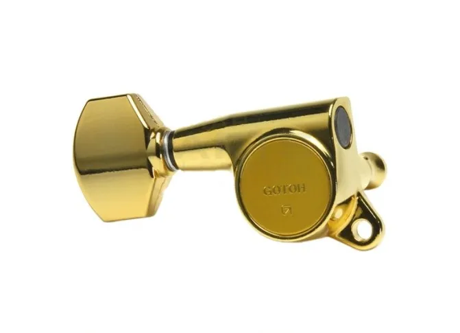 Gotoh SG381-07 MG Uzamykacia Ladiaca Mechanika pre Gitaru Pravá Strana Struny E,A,D Zlatá