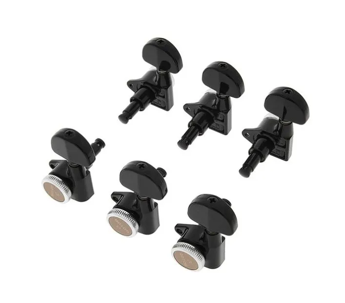 Gotoh SG301-20 MG-T Sada Uzamykateľných Ladiacich Mechanik pre Gitaru 3R+3L Čierna