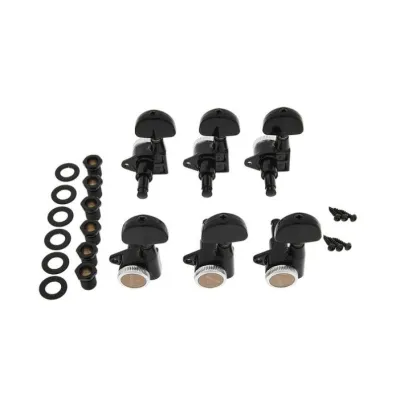 Gotoh SG301-20 MG-T Sada Uzamykateľných Ladiacich Mechanik pre Gitaru 3R+3L Čierna