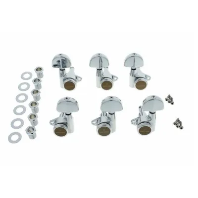 Gotoh SG301-20 MG-T Sada Uzamykateľných Ladiacich Mechanik pre Gitaru 3R+3L Chrom