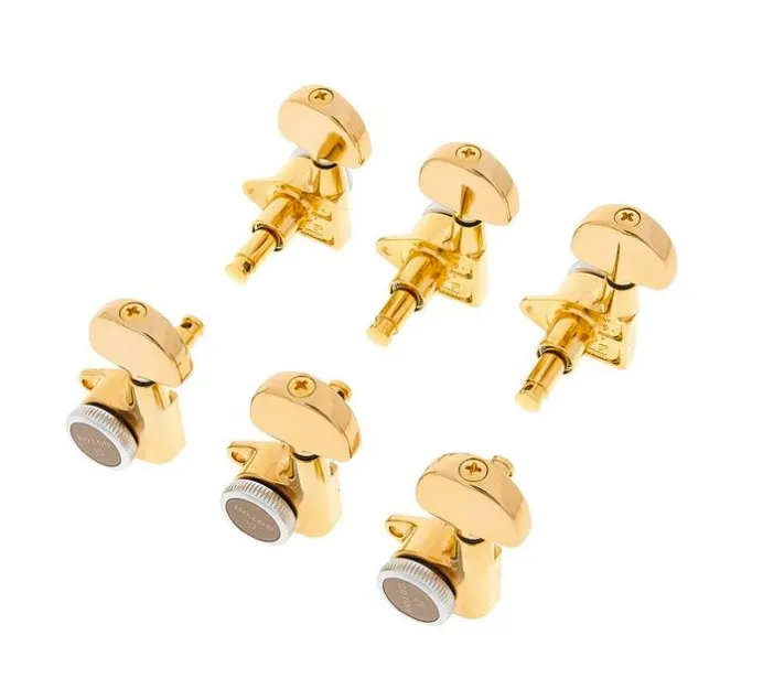 Gotoh SG301-20 MG-T Sada Uzamykateľných Ladiacich Mechanik pre Gitaru 3R+3L Zlatá