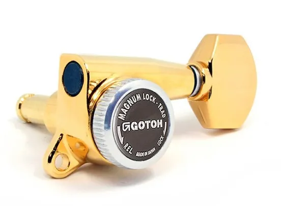 Gotoh SG381-07 MG-T Uzamykacia Ladiaca Mechanika pre Gitaru Ľavá Strana 18,5mm Zlatá