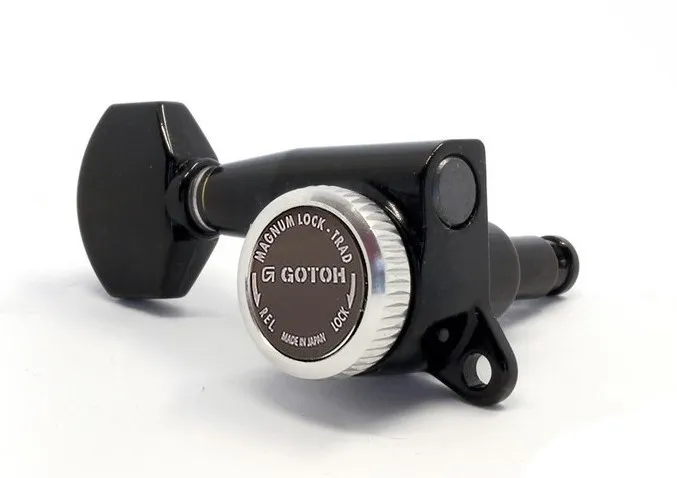 Gotoh SG381-07 MG-T Uzamykacia Ladiaca Mechanika pre Gitaru Pravá Strana 18,5mm Čierna