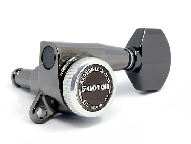 Gotoh SG381-07 MG-T Uzamykacia Ladiaca Mechanika pre Gitaru Ľavá Strana 18,5mm Cosmo-black