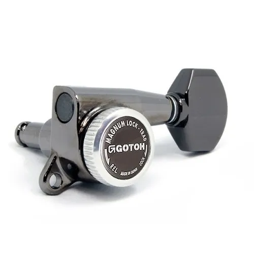 Gotoh SG381-07 MG-T Uzamykacia Ladiaca Mechanika pre Gitaru Ľavá Strana 18,5mm Cosmo-black